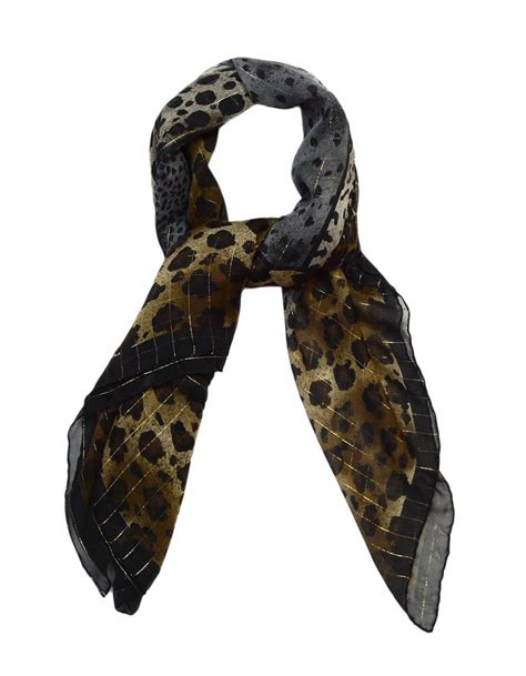 ysl leopard print scarf|ysl scarf vintage.